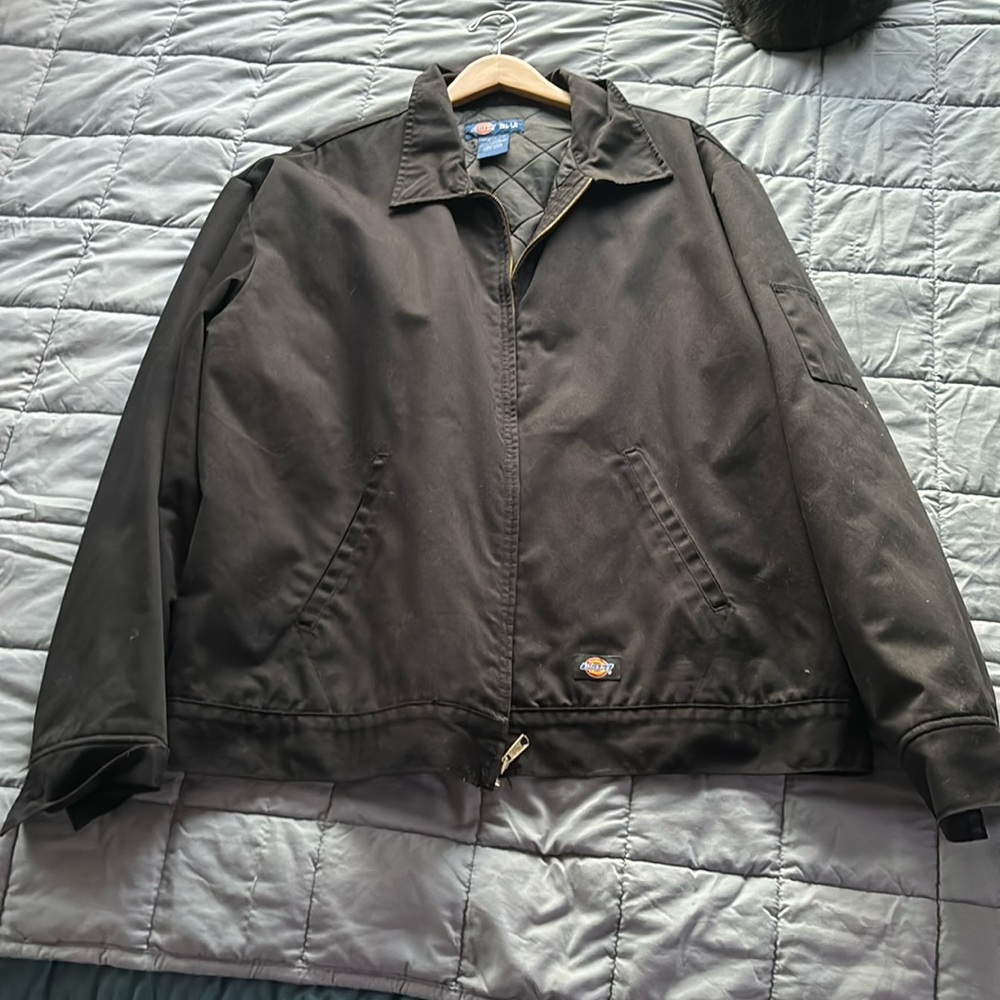 dickies black zip up jacket
